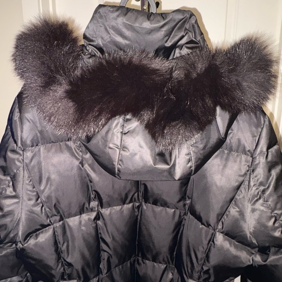 1 Madison Luxe Women's Down-Filled Coat with Front Vestee Black Size Large - Picture 12 of 13